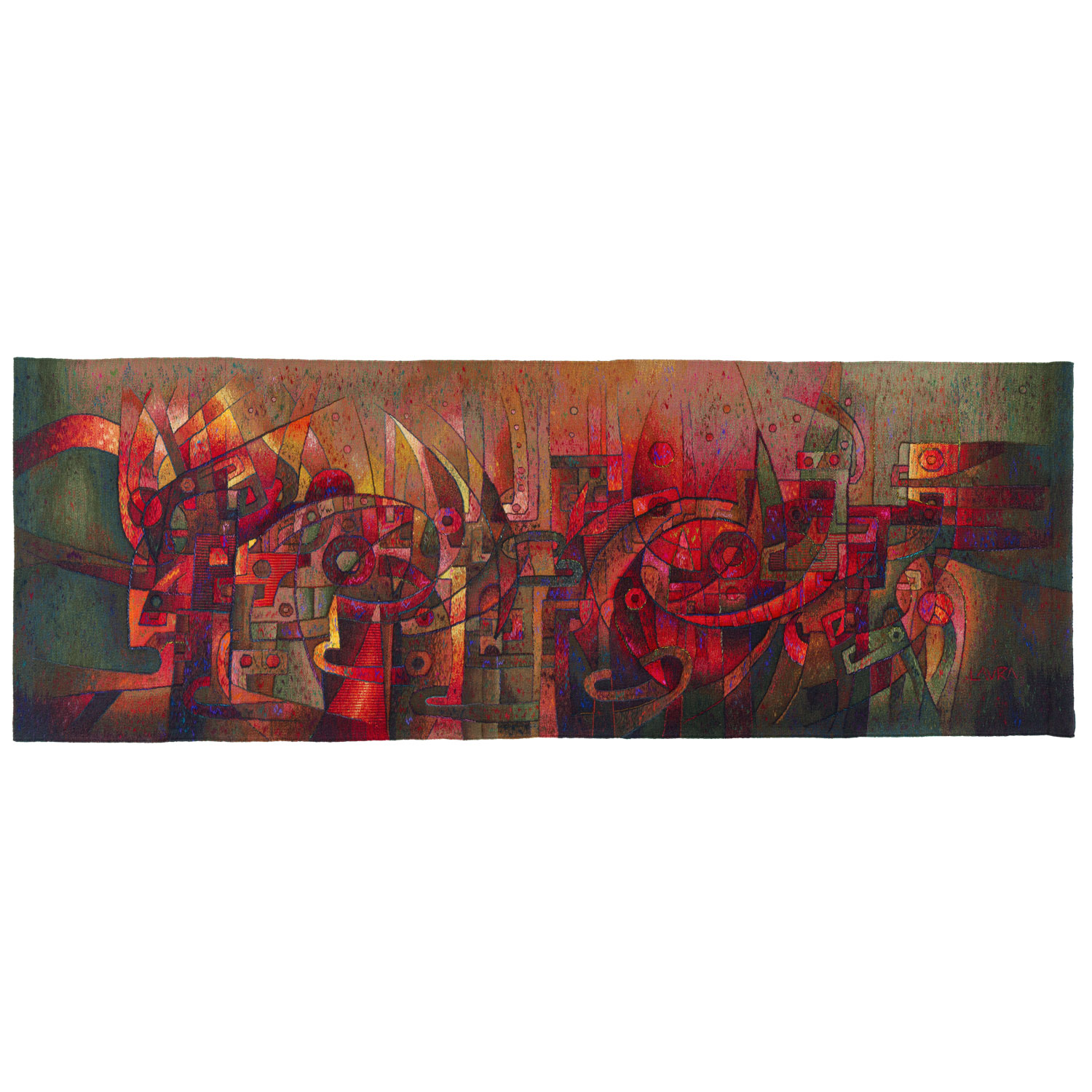 Dance of the Fire GodsSize: 39 x 114"